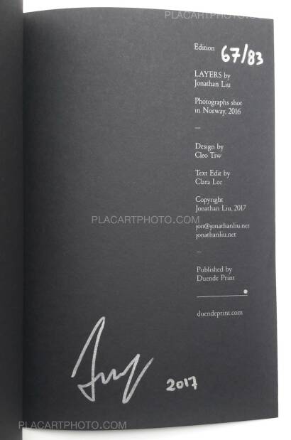 Jonathan Liu,Layers (ONLY 83 COPIES - SIGNED)