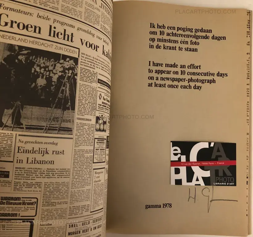 Hans Eijkelboom – In de Krant (In the Newspaper) SIGNED!