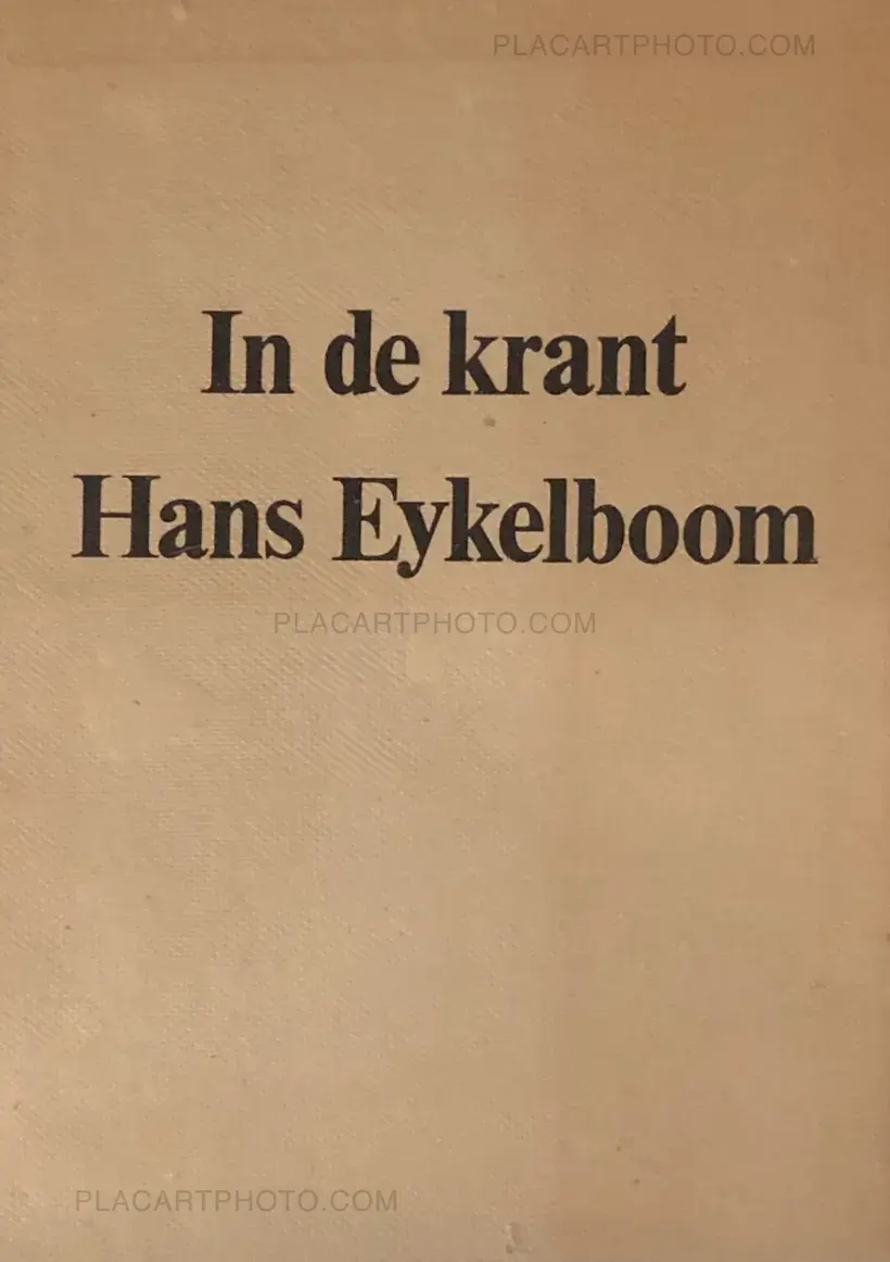 Hans Eijkelboom – In de Krant (In the Newspaper) SIGNED!