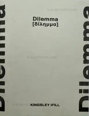 Kingsley Ifill – Dilemna (Signed Edt of 100)