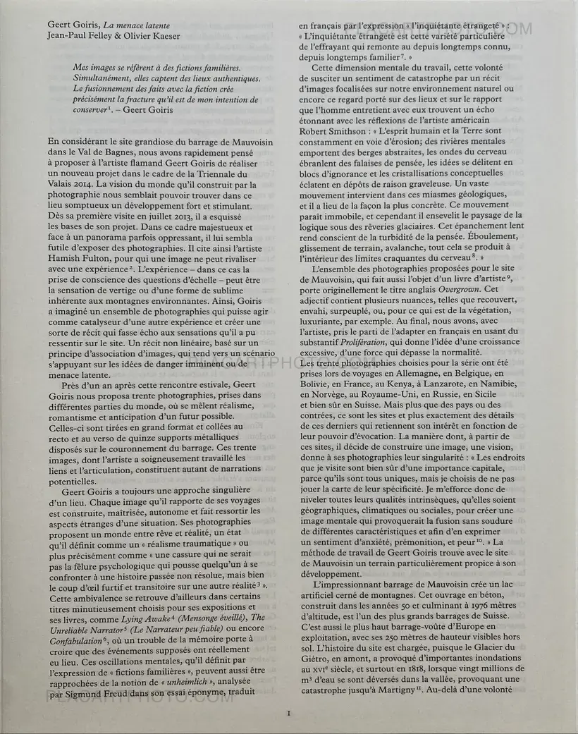 Geert Goiris – Prolifération (with signed print)