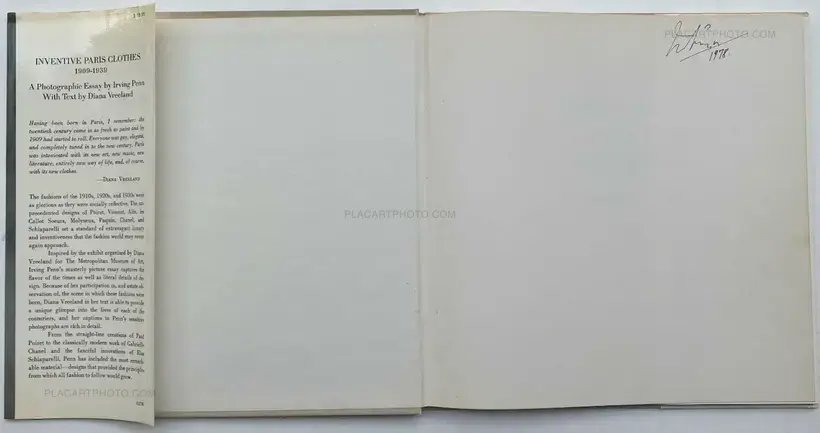 Irving Penn – INVENTIVE PARIS CLOTHES 1909-1939 (SIGNED)