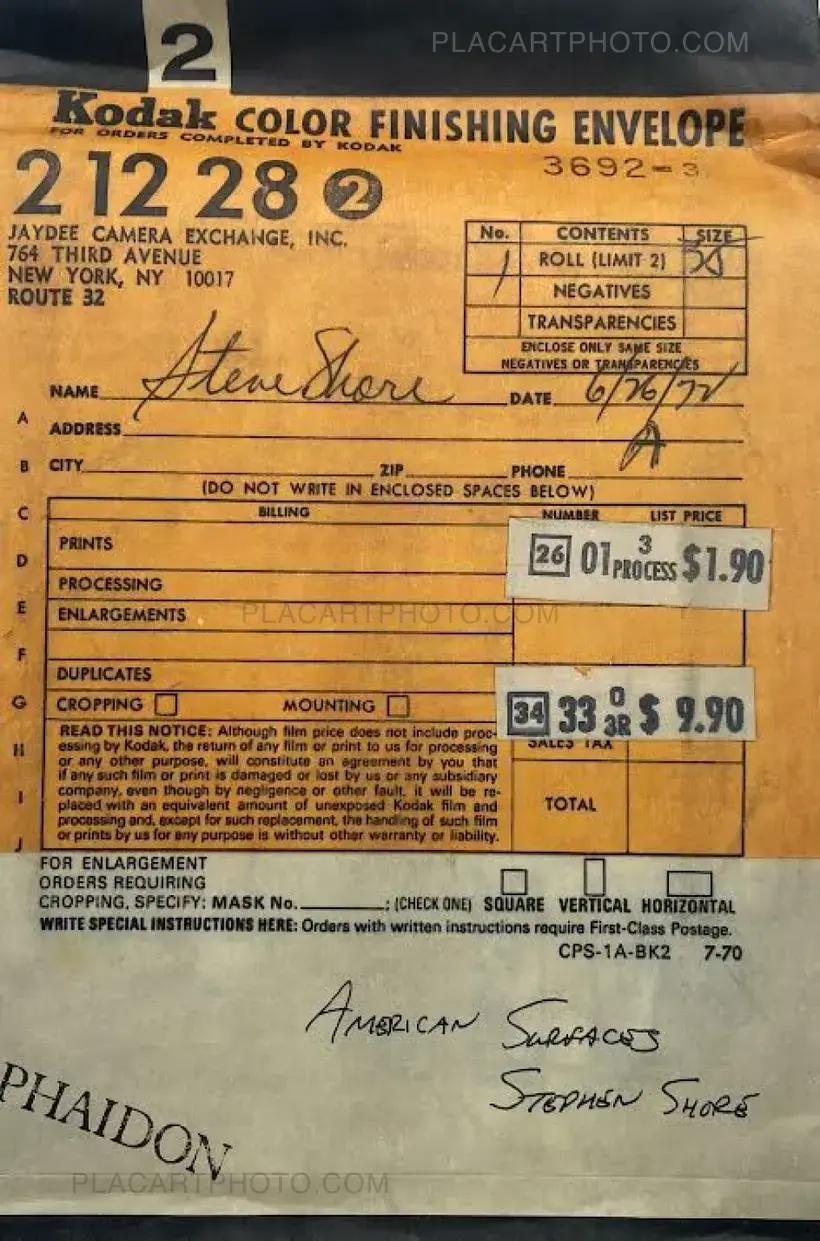 Stephen Shore – American Surfaces (Signed, with Kodak bag)