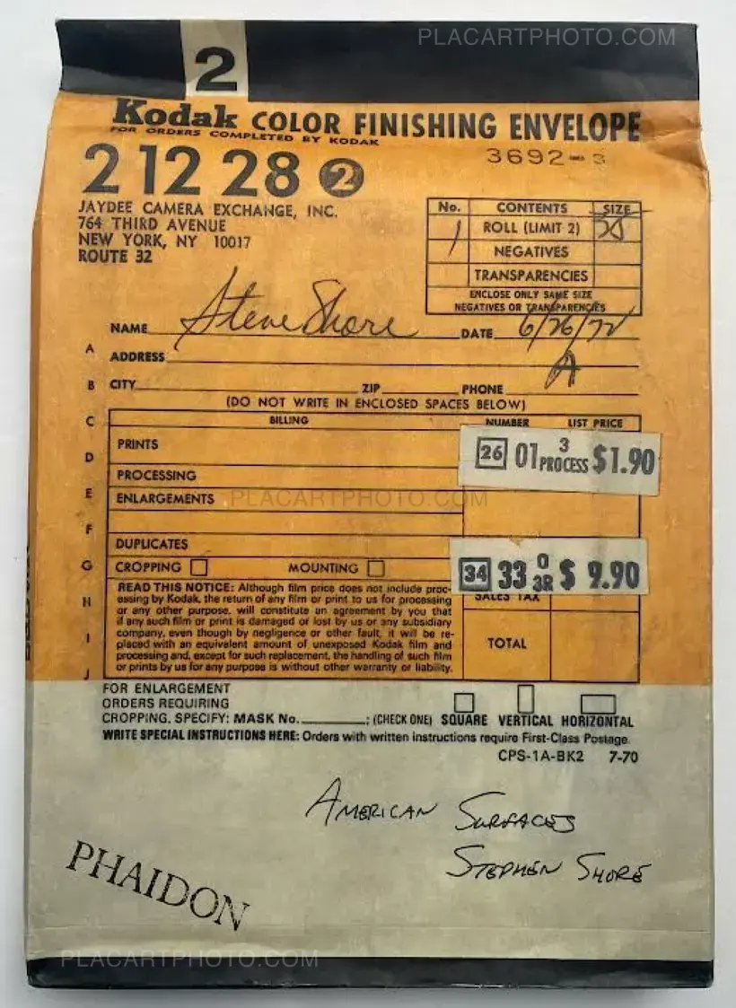 Stephen Shore – American Surfaces (Signed, with Kodak bag)
