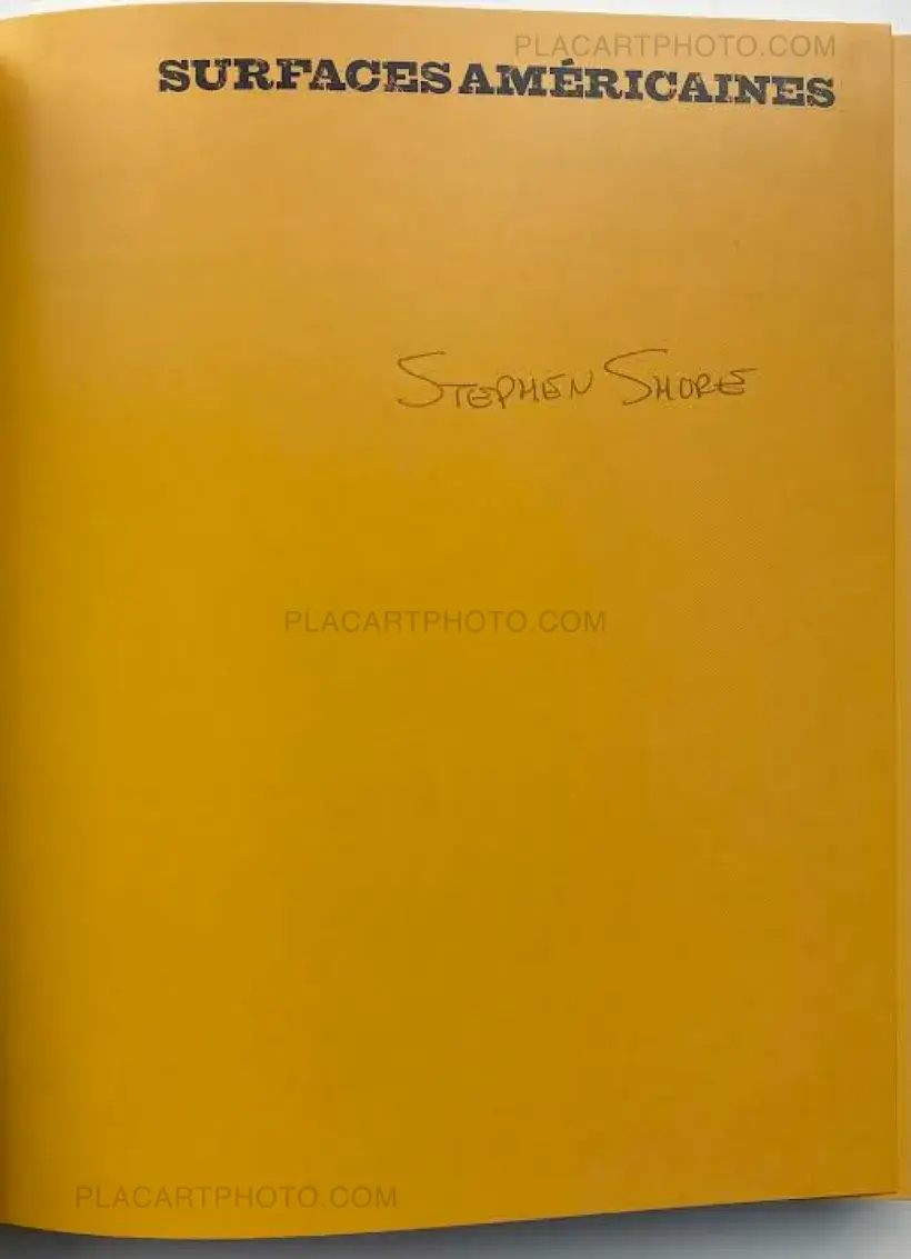 Stephen Shore – Surfaces Américaines (Signed)