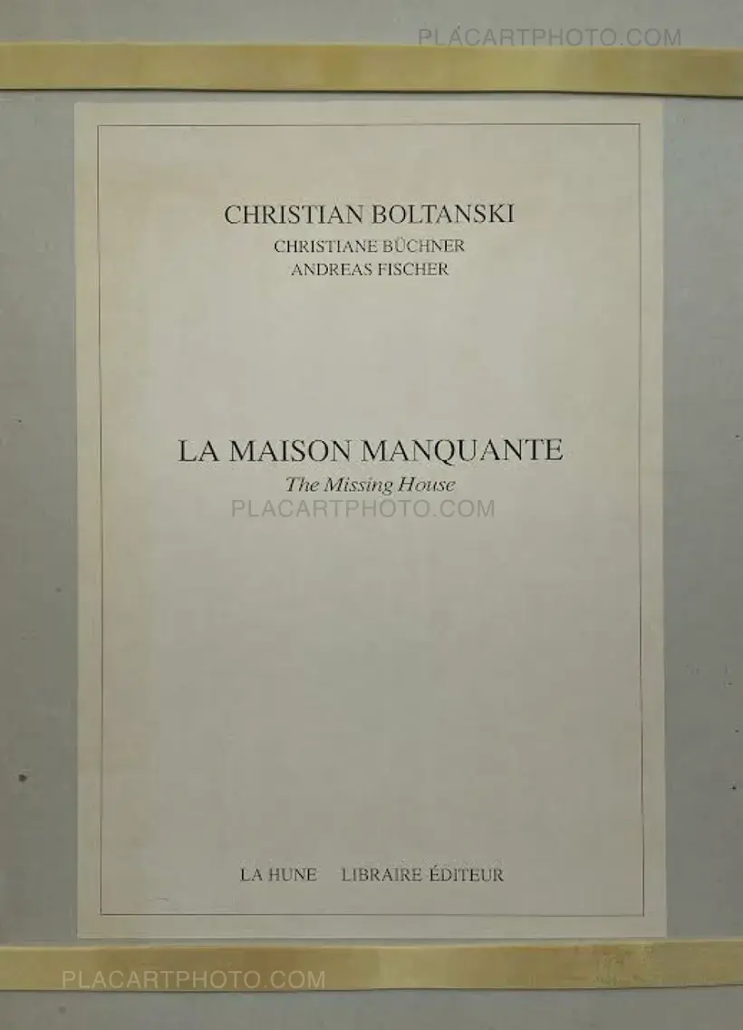 Christian Boltanski – La maison manquante (Numbered and signed, edt of 100 + 20 AP)
