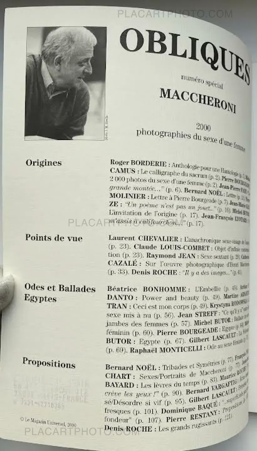 Henri Maccheroni – 2000 photographies du sexe d'une femme (With 1 print, edt of 26)