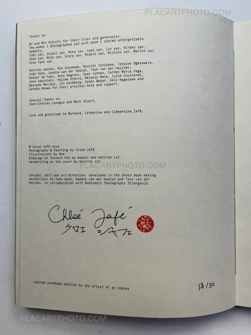 Chloé Jafé – Trilogy : Lot of 3 books (Handmade edt with prints)